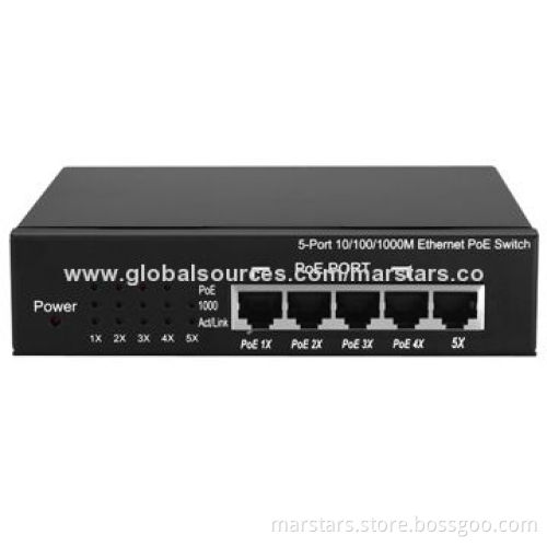 Gigabit PoE Switch 5-port 10/100/1000M with 4-port PoE OutputNew